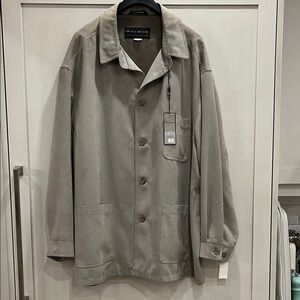 NWT Macmor oyster colour micro suede button front shirt jacket - style is Sean